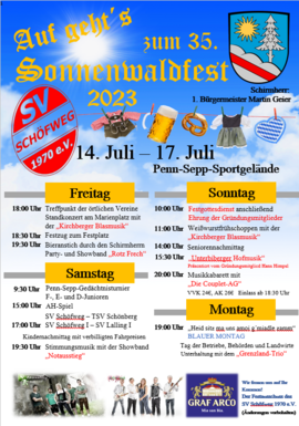 Banner 35. Sonnenwaldfest 2023