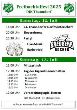 Banner Freibachtalfest Thanndorf