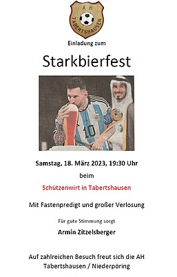 Banner Starkbierfest AH Tabertshausen