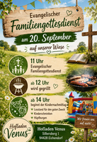 Logo evangelischer Familiengottesdienst im Freien am Hofladen Venus