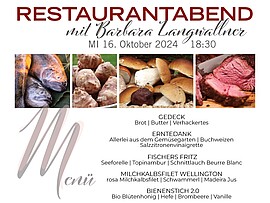 Banner KULINARISCHER ABEND mit Barbara Langwallner