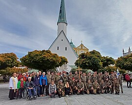 Banner Rottaler Reservistenwallfahrt vom Gnadenbrunnen in Wittibreut zur Hl. Kapelle in Altötting
