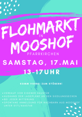 Banner Nachbarschaftsflohmarkt Mooshof/PAN