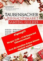 Logo Weihnachtsmarkt !!! abgesagt !!! Morgen Bosner und Glühweinverkauf in Taubenbach 