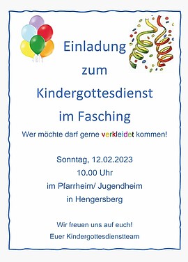 Banner Kindergottesdienst