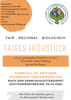 Banner Faires Frühstück