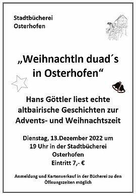 Banner Weihnachtln duad´s in Osterhofen