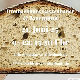 Banner Brotbackkurs Gassenhauer und Bauernbrot