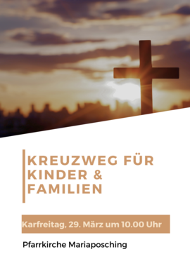 Banner Kinderkreuzwegandacht am Karfreitag 