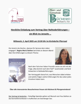 Banner Vortrag über Nahtoderfahrungen - ein Blick ins Jenseits