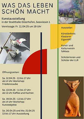Banner Kunstausstellung - Was das Leben schön macht
