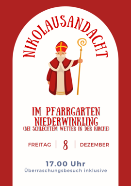 Banner Nikolausandacht in Niederwinkling