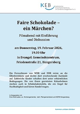 Banner Faire Schokolade – ein Märchen?