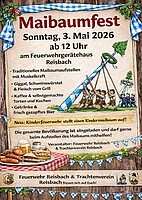 Logo Maibaum Aufstellen am Feuerwehr Gerätehaus Reisbach