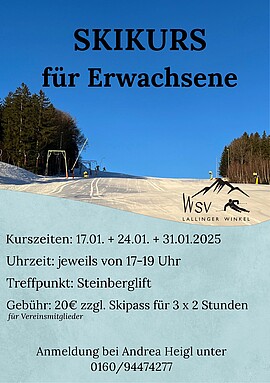 Banner Skikurs für Erwachsene