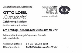 Banner Otto Loibl - Querschnitt, Zeichnung und Malerei