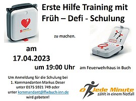 Banner Erste Hilfe Training mit Frühdefi Schulung