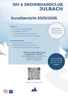 Banner Anmeldung Ski- und Snowboardkurs 2025/26