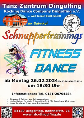 Banner Schnuppertraining Fitness Dance