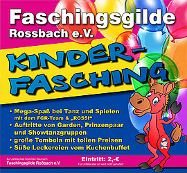 Banner Kinderfasching der Faschingsgilde Roßbach e.V. 