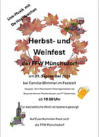 Logo Herbst- und Weinfest der FFW Münchsdorf mit Livemusik