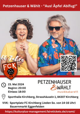 Banner 60 Jahre FC Kirchberg | Donnerstag | Petzenhauser & Wählt