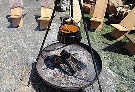 Banner Mit Heller und Barde (Mittelalterfest)
