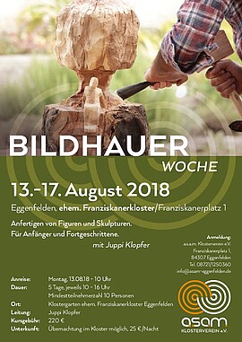 Banner Bildhauerwoche mit Juppi Klopfer