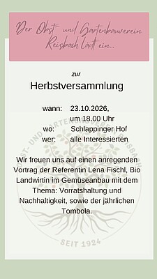 Banner Herbstversammlung 2026