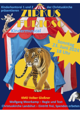 Banner Kindermusical "Zirkus Furioso"