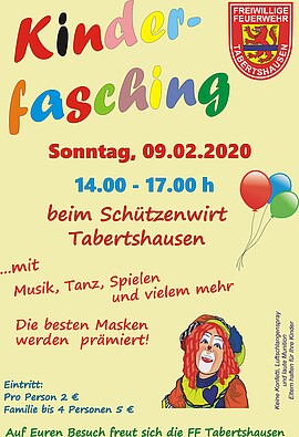 Banner Kinderfasching Tabertshausen 