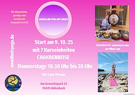 Banner Chakrenreise & Kundalini Yoga mit Birgit im Mond-Yoga-Raum in Aidenbach