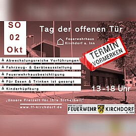 Banner Tag der offenen Tür - Feuerwehr Kirchdorf am Inn