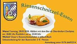 Banner Riesen-Schnitzel-Essen