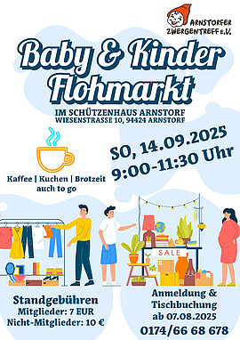 Banner Baby- und Kinderflohmarkt - Herbst 2025 - Arnstorfer Zwergentreff e. V.