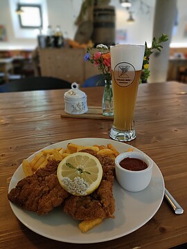 Banner "Um´s Bier rundum"