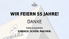 Banner Wir feiern 55 Jahre!