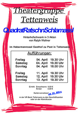 Banner Vorverkauf Theatergruppe Tettenweis