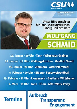 Banner Wahlveranstaltung Gasthof Sendl