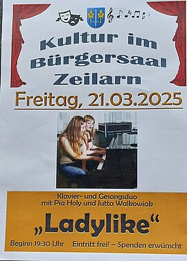 Banner Kultur im Bürgersaal mit "Ladylike"