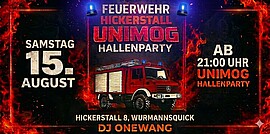 Banner Unimog Hallenparty