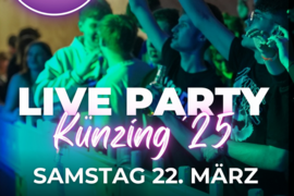 Banner Liveparty in Künzing 22.03.2025