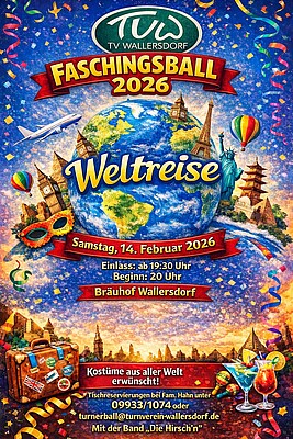 Banner Faschingsball-Turnerball TV-Wallersdorf