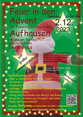Banner Feier in den Advent - Weihnachtsmarkt