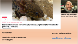 Banner Sachkundenachweis Terraristik (Reptilien/Amphibien) für Privatpersonen gemäß § 2 TierSchG