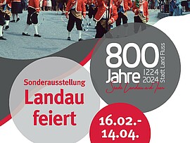 Banner Sonderausstellung "Landau feiert. Stadtjubiläen einst und jetzt"