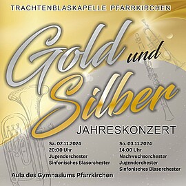 Banner Jahreskonzert - Gold & Silber - Aula des Gymnasiums