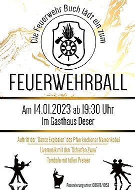 Banner Feuerwehrball der Freiwilligen Feuerwehr Buch