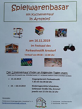 Banner Spielwarenbasar in Arnstorf 