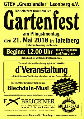 Banner Gartenfest GTEV "Grenzlandler" Leonberg 